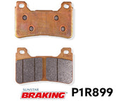 SET 2 COPPIE DI PASTIGLIE SINTERIZZATA RACING PISTA ANTERIORI BRAKING P1R899 HONDA CBR CB 1000